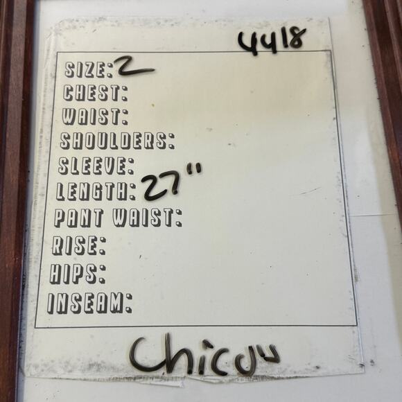 Chico's Size 2 Cardigan Open Front Summer Romance Watercolor Topper Blue - Picture 7 of 7